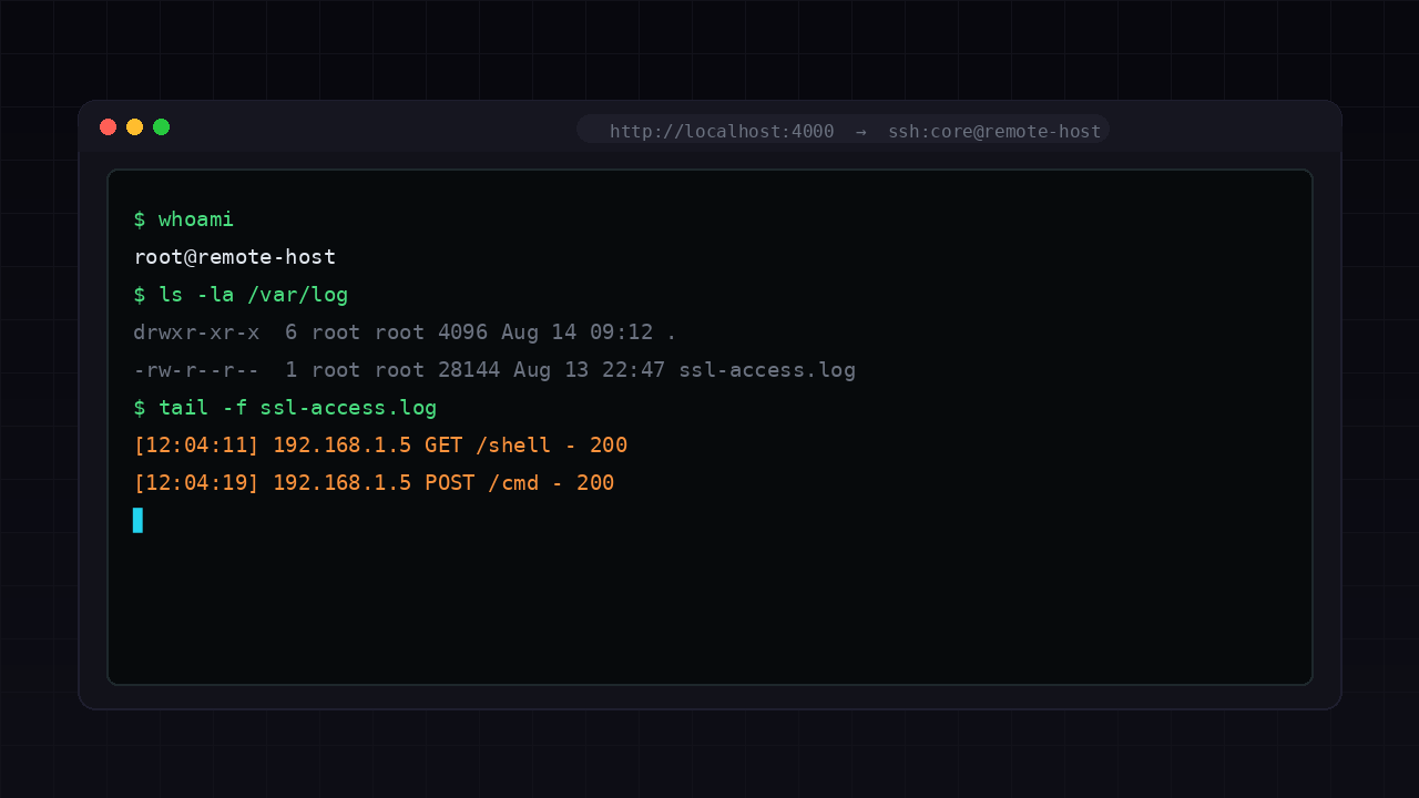 WebShell screenshot